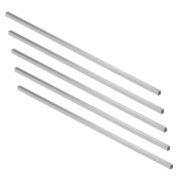 uxcell HSS Lathe Tool Bit 4mm x 4mm x 200mm, Square Lathe Turning Tool Blanks, High Speed Steel Rectangular Fly Cutter Mill Blank, 5pcs