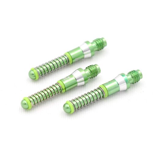 CUESOUL TERO AK7 Aluminum Size A Dart Shafts Green Built-in Spring Telescopic for Steel Tip Darts and Soft Tip Darts,Set of 3 pcs