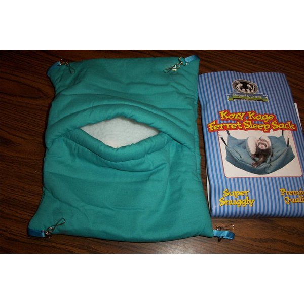 Sheppard & Greene Ferret Cage Bed Hammock Sleep Sack (Teal)