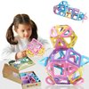 MAGBLOCK Magnetic Tiles Toys for 3 Year Old Girls, Magnetic Blocks for Toddler Girl Toys, Magnetic Building Blocks for Kids Birthday Gift Present Set 52 Pieces