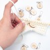 dcvbny 16Pcs Removable Stitch Markers with Wooden Storage Box for Knitting and Crocheting,Wood Crochet Stitch Marker Charms Pendant Locking Stitch Marker Knitting Tools Accessories