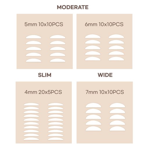 SILKDEMIS Professional Eyelid Tape 400Pcs (4mm,5mm,6mm,7mm), Eyelid Tape for Hooded Eyes Invisible, Premium Double Eyelid Tape Eyelid Lifter Strips