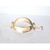 Gold metal art deco heart hair slide stick clip barrette