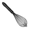 TEEVEA Silicone Whisk,Kitchen Silicone Whisks for Cooking Non Scratch,Wisking Tool Metal Wire Stainless Steel Whisk Egg Bread Silicone Wisk,Small Mini Heat Resistant Whisk 11-Inch,Black