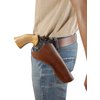Barsony Brown Leather Cross-Draw Gun Holster for Ruger Super Blackhawk Right
