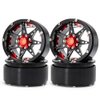QUE-T 2.2" Metal Beadlock Wheel Rims Set for RC 1/10 Crawler TRX4 SCX10 90046 Pack of 4
