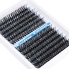 Lash Clusters 240 Pcs Individuals Eyelash Extensions 16-20MM Dramatic Long Fluffy D Curl Lash Extensions Pack by Mavphnee (40D+50D)