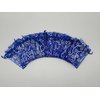 Ankirol 100pcs Sheer Organza Favor Bags For Wedding Baby Shower Rattan Print Gift Bags Samples Display Drawstring Pouches (4x6 inch, blue)
