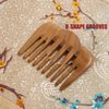 Moreinday Wooden Comb Wide Tooth Comb Hair Comb Detangling Comb Wig Comb Green Sandalwood Wood Comb for Hair for Men Women