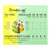 The Crème Shop Tea Tree & Squalane Fusion Sheet Mask, Korean Sheet Mask, Tea Tree Face Mask with Vegan Squalane and Hyaluronic Acid, Acne Face Mask (5 Masks)