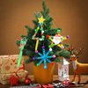 VioraWhite 36 Sets Christmas Craft Kits Christmas Ornaments Stick DIY Winter Craft Stick Bulk Santa Snowman Elf Reindeer Ornaments Art Sets for Kids Holiday Classroom Activities Party Favors