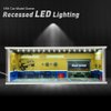 1/64 Model Car Display Case Diecast Diorama Garage，Simulated Parking Lot Model Miniature Scene Parking Lot PVC Assembly with Light Parking Space Model Display Frame Toy Display Box (Yellow)