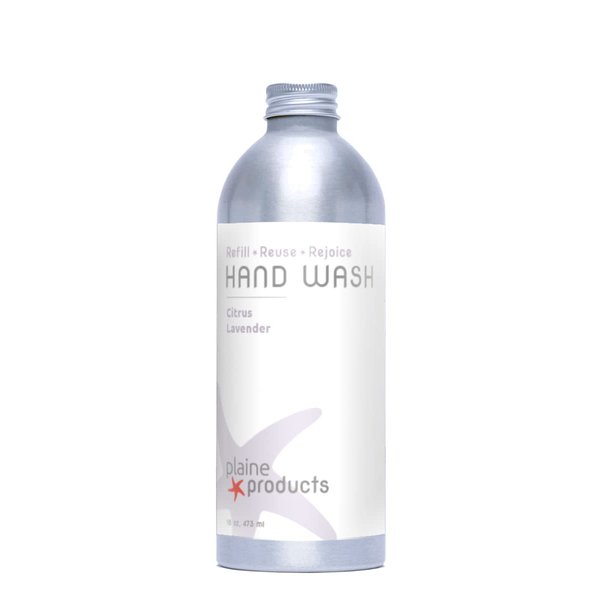 Plaine Products Eco-Friendly Hand Soap - Citrus Lavender - Sensitive Skin, 16 oz (Refill Bottle)