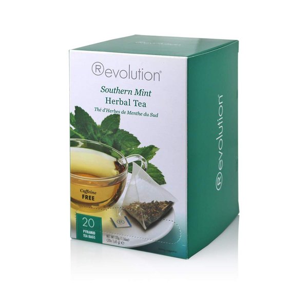 Revolution Tea - Mesh Infuser Full Leaf Tea - Southern Mint Herbal Tea - 20 Bags