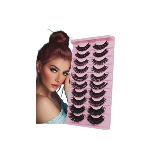 Cat Eye & Russian Mink Lashes| D Curl Fluffy Eyelashes| Fuax Mink D Curl Extension| Russian Wispie Volume Lashes| 5 Styles Mixed D Curl Mink Lash| 10 pack (Doll)