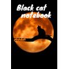 Black cat notebook (moon): Journal Black Cat on black Background: Lined Journal, 120 Pages, size 6"x"9, Black Cat, Matte Finish (Cats notebook).