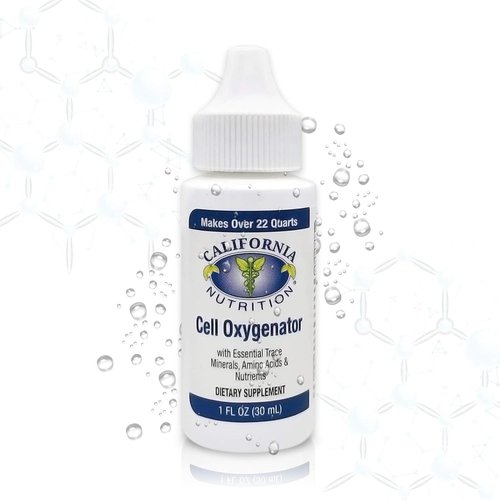 California Nutrition Cell Oxygenator Oxygen Boost, 1fl oz (30ml), Cell Food Oxygen Drops with Zinc, Support Immune System, Liquid Oxygen Dietary Supplement, Trace Minerals & Amino Acids