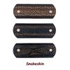 Made in USA - 2 GENUINE THICK LEATHER Hair Barrettes with Sticks, Basketweave and Snakeskin Designs, Choice of Colors, Ponytail Holders