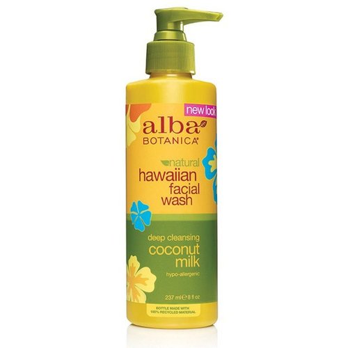 Alba Botanica Coconut Milk Facial Wash, 8-Ounce Bottle (Pack of 2)