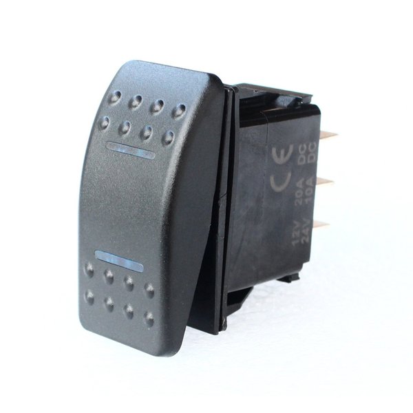BANDC Marine Boat Car 7 Pins 2 Light Blue Led On-Off-on Rocker Switch Dpdt Waterproof 12v 24v