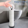NearMoon Bath Toilet Paper Holder Stand, Free Standing Tissue Paper Storage with Reserve, Space Toilet 4 Rolls Holder for Bathroom/Kitchen Countertop-All Metal (1 Pack, Matte Black)
