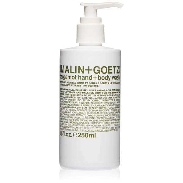 MALIN+GOETZ Women's Bergamot Hand + Body Wash, Clear, 8.45 Fl Oz (Pack of 1)