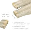 WENNALIFE Tape in Hair Extensions Human Hair, 20pcs 50g 22 inch Ash Blonde Highlighted Platinum Blonde Remy Hair Extensions Straight Human Hair Tape in Extensions Skin Weft Tape Extensions Human Hair