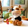 YUCHNG Cow Plush Toy Cow Stuffed Animal Cute Soft Plush Cow Toy Cow Doll 12 Inch for Kids,Toddlers (Black and White Naked Cattle)