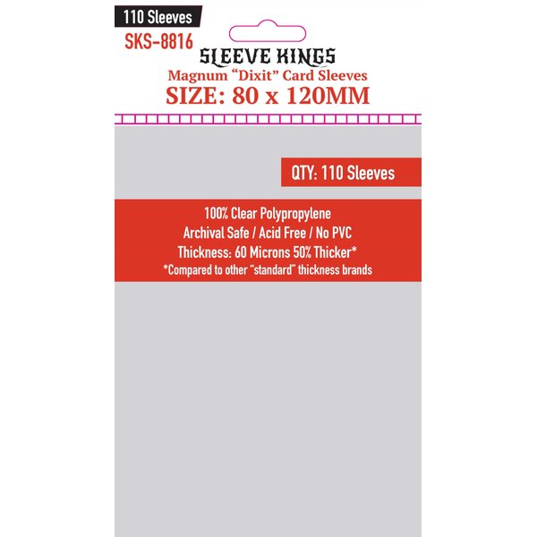 Sleeve Kings Magnum Dixit Card Sleeves (80x120mm) - 110 Pack, 60 Microns