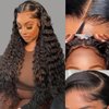 Straight Lace Front Wigs Human Hair Pre Plucked with Baby Hair 13x4 HD Lace Frontal Wigs Human Hair Natural Hairline 30 Inch Brazilian Virgin Human Hair Wigs for Black Women Natural Black Color
