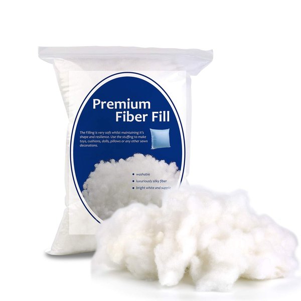 Bupete 100g/3.5oz Polyester Fiber Fill, Premium Fiber Fill Stuffing, Fluff Stuffing High Resilience Fill Fiber for Stuffed Animal Crafts, Pillow Stuffing, Cushions Stuffing