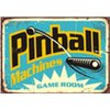 Vintage Pinball Arcade Cartoon Sign Vinyl Sticker (8" Wide)