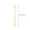 HEALLILY Tongue Cleaner Scraper Bamboo Tongue Brush for Adults Toothbrush Oral Deep Cleaning 4pcs (White)