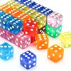 GWHOLE 40 Pieces 6-Sided Game Dice Set, 8 Translucent Colors Dice for Board Games and Teaching Math