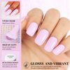 TUTUYU Baby Pink Gel Nail Polish,Light Pink Purple Gel Polish,0.51 Fl Oz Soak Off UV Pink Gel Polish for Manicure Salon or DIY Nail Art at Home GP0041