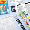 Nariolar Paint by Numbers for Kids Ages 4-8 with 7X9.5 inch Pre-Printed Cardboard,12 Acrylic Paint Pots and 3 Painting Brushes, Craft Gift Room Decor for Children,(Elegant Cat)
