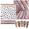 8Sheets Leopard Nail Stickers for Nail Art,3D Self-Adhesive Designer Nail Art Supplies for Leopard Frensh Nail Decals Leopard Print for Nail Art Design, Nail Stickers for Girls DIY Nail Art Decoration