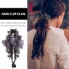 FRCOLOR Banana Hair Clips Fabric Flowers Banana Hair Clip Ponytail Holder Non Slip Ponytail Clips Strong Hold French Barrettes Hair Accessories for Women Girls