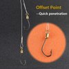 Dyxssm Fishing Hook and Leader, Fishing Rig Hooks with Wire Line Leader (14#)