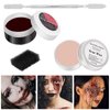 Coagulated Fake Blood Gel and Scar Wax Set,Zombie Makeup Fake Molding Wound Skin Wax Fake Nose Stage Zombie Cosplay Costume SFX Makeup with Sponge&Spatula