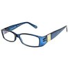 Foster Grant Coloread Blue Posh Women's Reading Glasses with Case +2.75