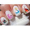 Alice in Wonderland Water Nail Art Transfers Stickers Decals - Set of 43 - A1259