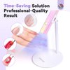 SAVILAND U V Nail Lamp Stand: Sturdy Only U V Light Stand for Gel Nails Polish 360° Adjustable Magnetic Rotation U V Nail Light Stand Portable Handsfree Builder Nail Gel Lamp Stand Home Salon Manicure