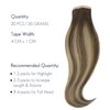 HOTBANANA Tape in Hair Extensions, 20 Inch Tape in Hair Extensions Human Hair 20pcs 50g Chocolate Brown with Honey Blonde Tape Hair Extensions Straight Remy Human Hair Tape in Extensions