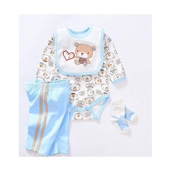 Reborn Baby Dolls Clothes Boy 18 inch Light Blue Outfits Sets for 17-19 inch Reborn Doll Newborn