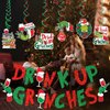 Drink Up Banner Red Green Glitter Christmas Banner Green Monster Party Decorations for Green Monster Christmas Party Supplies The Whollive Christmas Decor