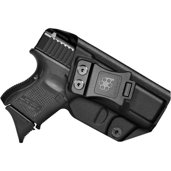 Amberide IWB & OWB KYDEX Holster Fit: Glock 26 (Gen 1 2 3 4 5) & Glock 27 33 (Gen 3 4) Pistol, Inside Waistband Concealed Carry, Adjustable Cant & 'Posi-Click' Retention, USA Made by Amberide
