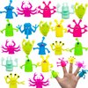 20 Pcs Finger Puppets Toys,Funny Colorful Monster Stretchy Finger Puppets,Soft Rubber Finger Doll Toys for Children's Party Favors