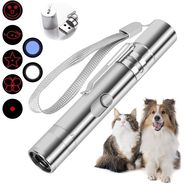 TBTeek Cat Toys for Indoor Cats, 3 Light Modes Cat Toy with 5 Adjustable Patterns,USB Rechargeable Interactive Kitten Pet Dog Toy,Portable Interactive Cat Toy Long Range Fun Chase Play Exercise