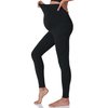POSHDIVAH Women's Maternity Workout Leggings Over The Belly Pregnancy Yoga Pants with Pockets Soft Active Wear Work Pants Black Medium